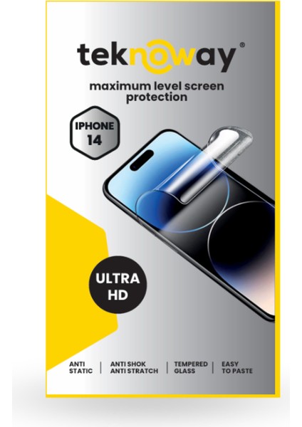 iPhone 14 Antistatik Ekran Koruyucu Ultra Hd