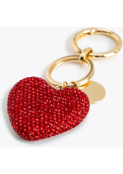 Kalp Şekilli Boncuklu Metal Anahtarlık fiyatları