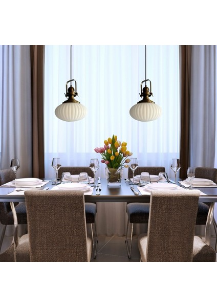 Elegant Cam Beyaz Ikili Metal Çubuk Avize Eskitme Başlık Sarkıt Lamba Salon Aydınlatma modelleri