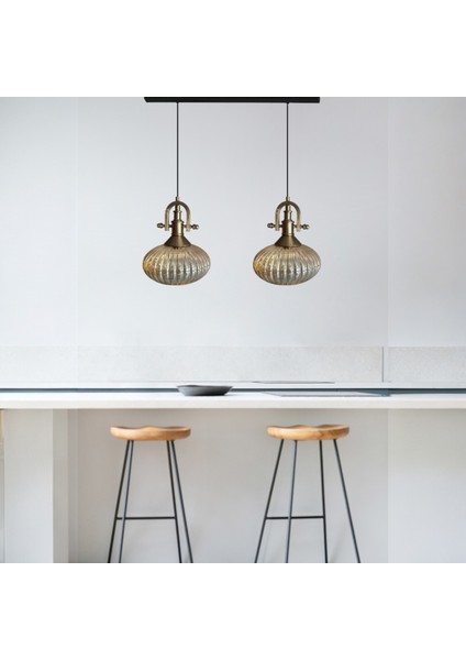 Elegant Cam Bal Rengi Ikili Avize Gemici Eskitme Başlık Sarkıt Lamba Restoran Salon Aydınlatma fiyatları