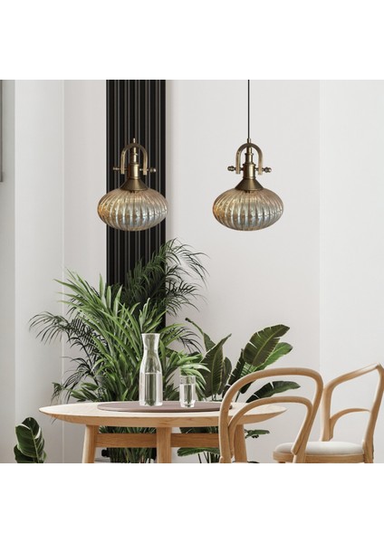 Elegant Cam Bal Rengi Ikili Avize Gemici Eskitme Başlık Sarkıt Lamba Restoran Salon Aydınlatma fırsatları