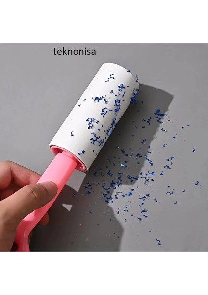 2'li Tüy Toplama Set Kıyafet Koltuk Evcil Hayvanlar Için Toz Toplayıcı Fırça ve Yapışkanlı Rulosu modelleri