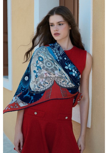 Desenli Modal Eşarp Karnaval