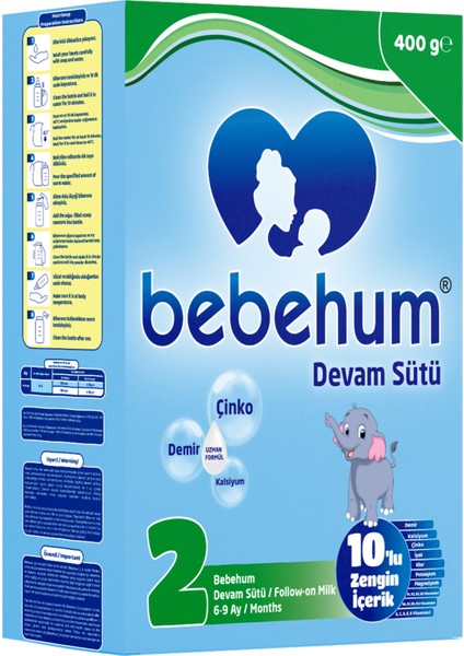 2 Devam Sütü 400 gr 6-9 Ay