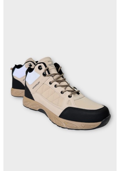 Outdoor Bot Ayakkabı Kışlık Dayanıklı Sağlam Taban Bağcıklı Bej fiyatları
