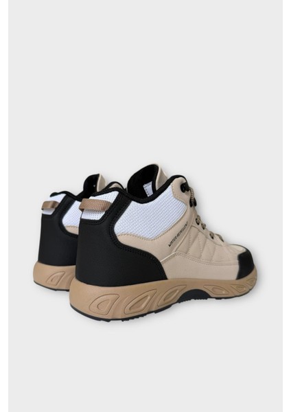 Outdoor Bot Ayakkabı Kışlık Dayanıklı Sağlam Taban Bağcıklı Bej fırsatları