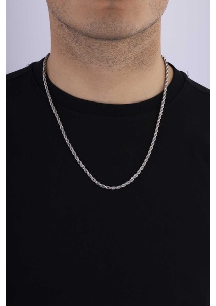 Klasik Burgu Model Erkek Çelik Zincir