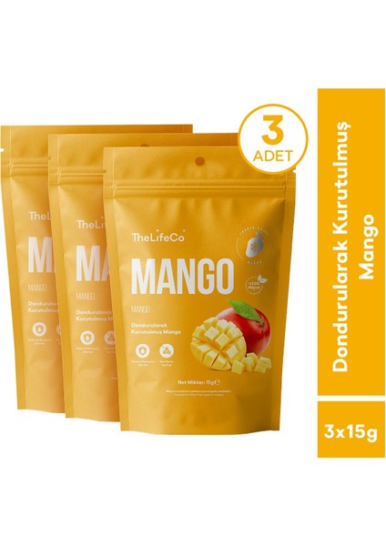 Freeze Dried - Dondurularak Kurutulmuş Mango 3'lü Paket