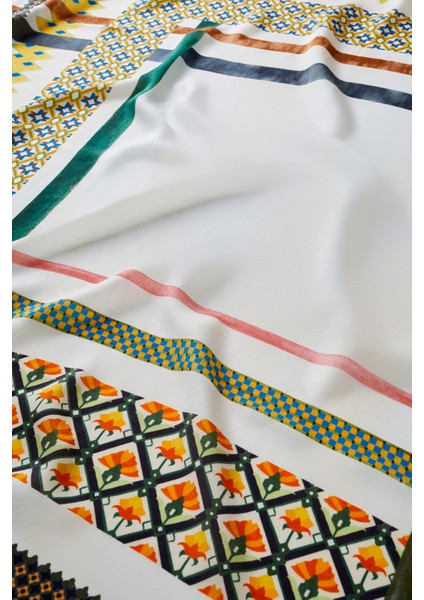 Desenli Modal Eşarp Zikzak Etnik fiyatları