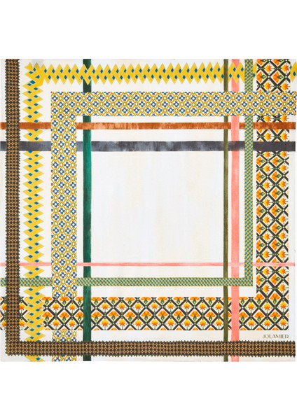 Desenli Modal Eşarp Zikzak Etnik fırsatları