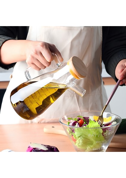 Cam Yağdanlık 2’li Set – 900 ml Ölçekli Bambu Kapaklı fiyatları