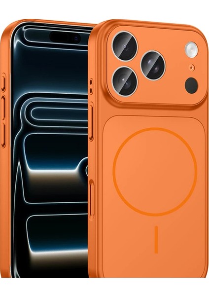 iPhone 16 Pro Max Için Kılıf (17 Pro Max Görünümlü) Magsafe Şarj Özellikli Kamera Korumalı Pc Çevirici Kapak