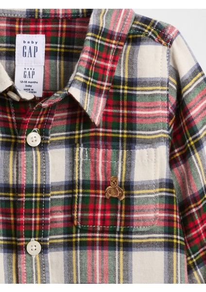 Bebek Çok Renkli Flannel Two-Piece Outfit Set fiyatları