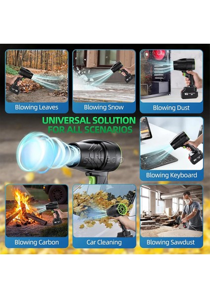 Yeni Turbo Şarjlı Çok Güçlü Üfleme Makinası Hava Üfleyici Kar Temizleme Mangal Araba Yıkama fırsatları