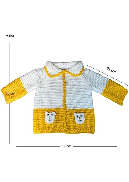 1618 El Örgüsü Battaniye / Yelek / Hırka / Atkı ve Bere Set / 0 - 2 Yaş