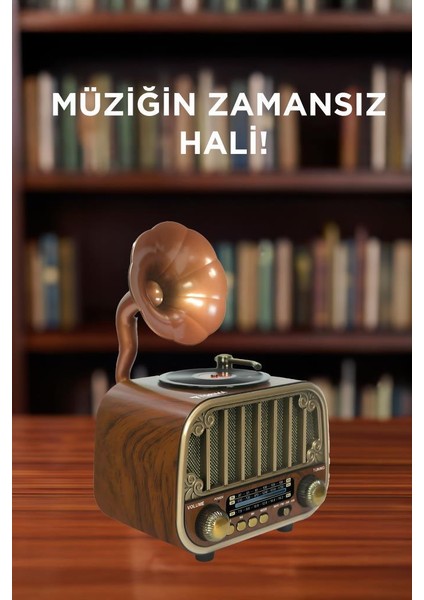 D76 Ahşap Nostaljik Bluetooth Hoparlör – Radyo, Usb/tf, Aux, Speaker fiyatları