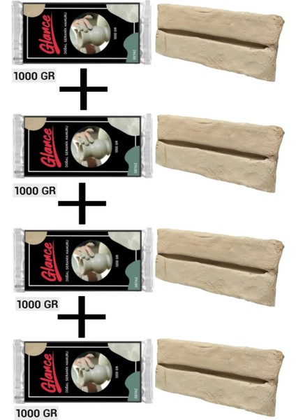 Doğal Seramik Hamuru 1000GRX4 gr 4lü Set