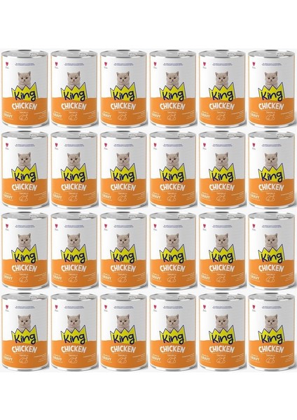 Et Parçacıklı Tavuklu Yavru Kedi Konserve 400 Gr*24 Adet