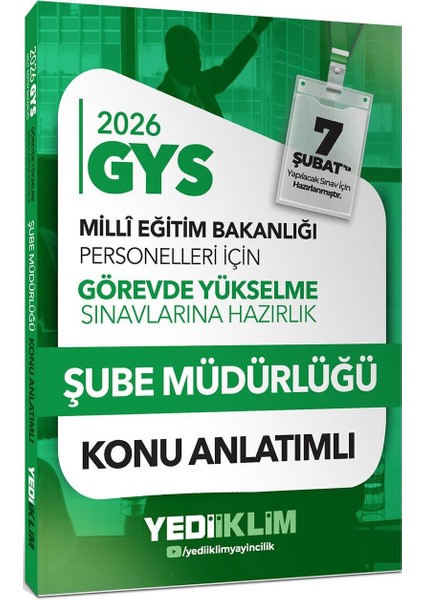 2026 Meb Gys Şube Müdürlüğü Konu Anlatımı