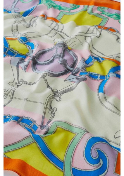 Desenli Modal Eşarp Hamhara Turuncu fiyatları