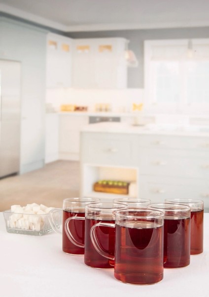 Borosilikat Kupa Cam Bardak Isıya Dayanıklı 6 Adet