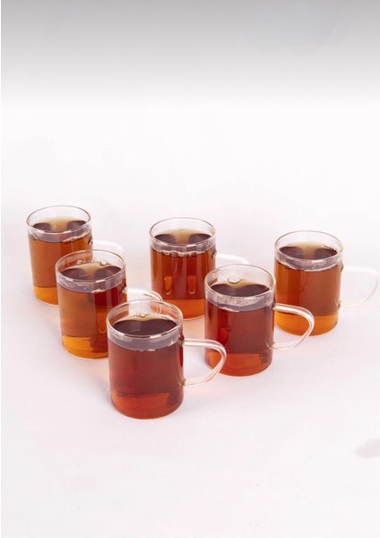 Borosilikat Kupa Cam Bardak Isıya Dayanıklı 6 Adet fırsatları