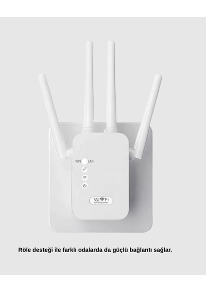 Techmrt 300MBPS Wifi Menzil Genişletici 4 Antenli Wpa3 Güvenlikli Priz Tipi Repeater fırsatları