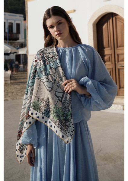 Desenli Modal Eşarp Homera