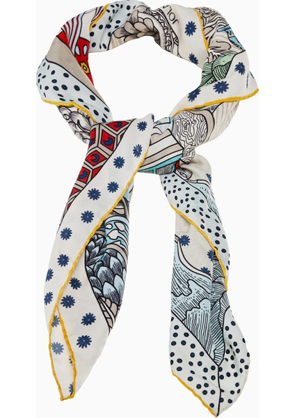 Desenli Modal Eşarp Homera indirimleri