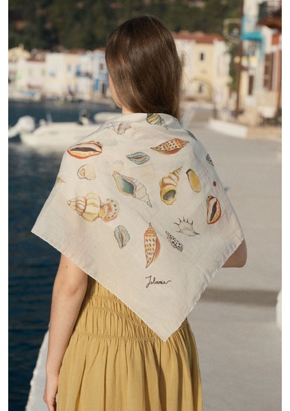 Desenli Modal Eşarp Seaside
