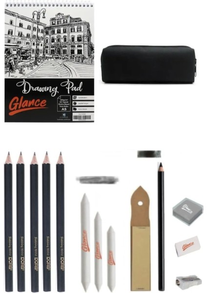 Idora Sketch Dereceli Kurşun Kalem 15 Parça Eskiz Seti