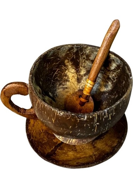 5399 El Yapımı Dekoratif Hindistan Cevizi Fincan Seti indirimleri