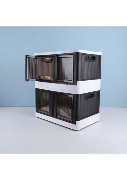 Katlanabilir Modüler Çok Amaçlı 3'lü Beyaz Antrasit Düzenleyici Dolap Seti fırsatları