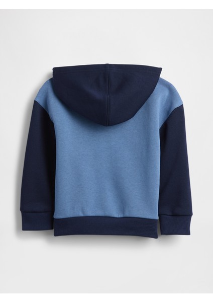 Erkek Bebek Mavi Gap Fermuarlı Logo Colorblock Sweatshirt modelleri
