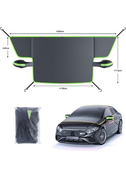 Oxford Kumaş Araba Kar Örtüsü Ön Cam Donmaz Önleyici Kış Yarı Kapak Araba Giysi Kış Araba Örtüsü (Yurt Dışından)