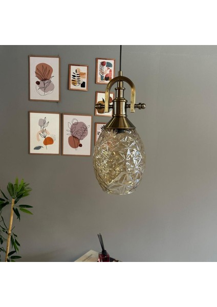 Veltro Cam Bal Rengi Tekli Avize Gemici Eskitme Başlık Retro Sarkıt Lamba Salon Aydınlatma fiyatları