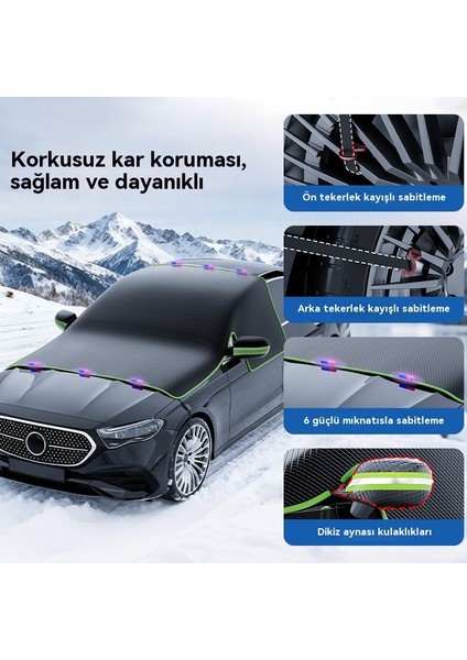 Oxford Kumaş Araba Kar Örtüsü Ön Cam Donmaz Önleyici Kış Yarı Kapak Araba Giysi Kış Araba Örtüsü (Yurt Dışından) modelleri