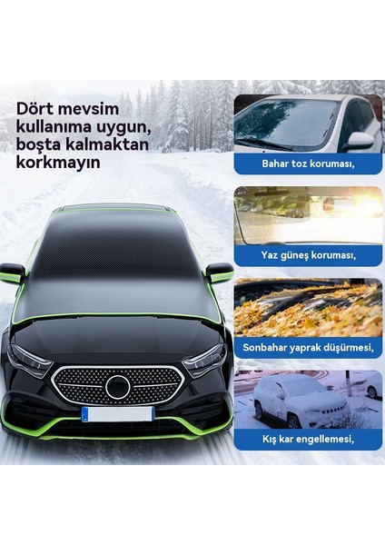 Oxford Kumaş Araba Kar Örtüsü Ön Cam Donmaz Önleyici Kış Yarı Kapak Araba Giysi Kış Araba Örtüsü (Yurt Dışından) fırsatları