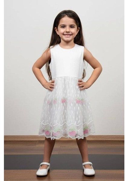 Kız Çocuk Tüllü Uzun Kollu Bayramlık Prenses Düğün Parti Doğum Günü Elbisesi 2/5 Yaş fiyatları