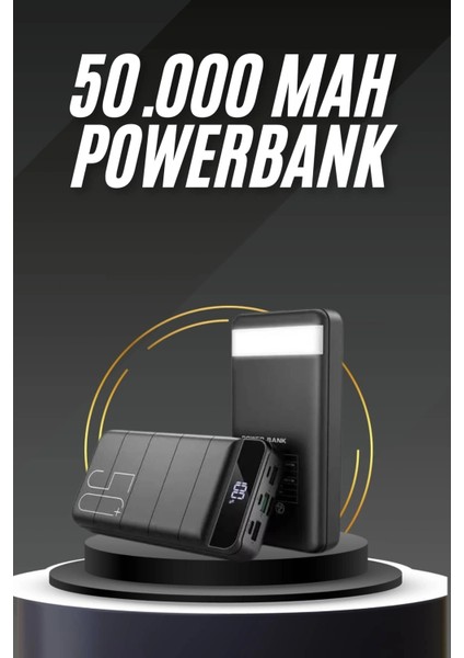 50.000 Mah LED Dijital Göstergeli USB Çıkışı Powerbank