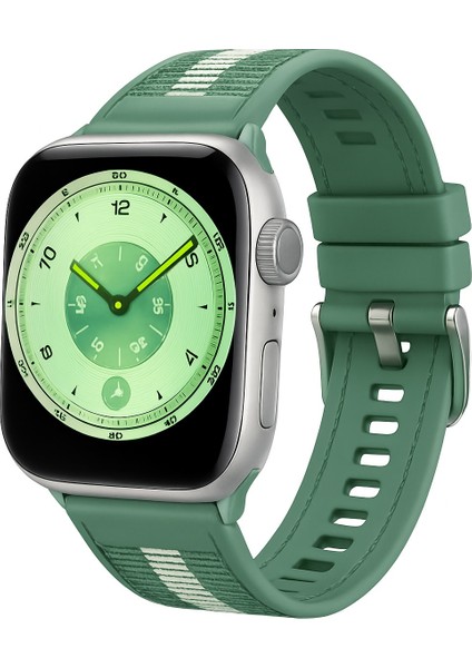 Apple Watch 11-10(46MM) 9-8-7(45MM) 6 5 4 SE(44MM) ULTRA(49MM) Uyumlu Dokuma Silikon Kordon