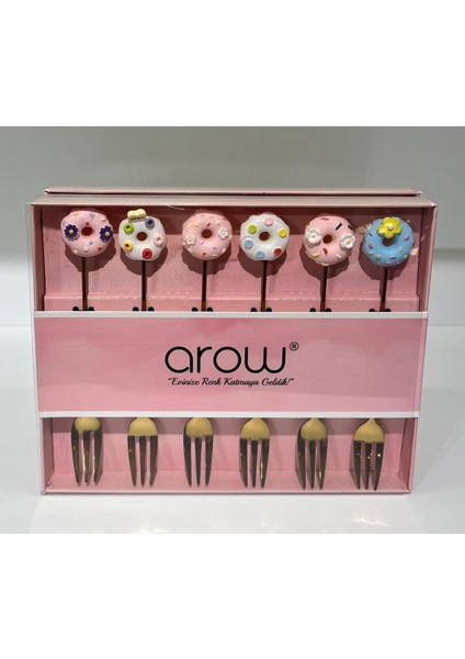 6'lı Emoji Saplı Gold Tatlı Çatalı fiyatları