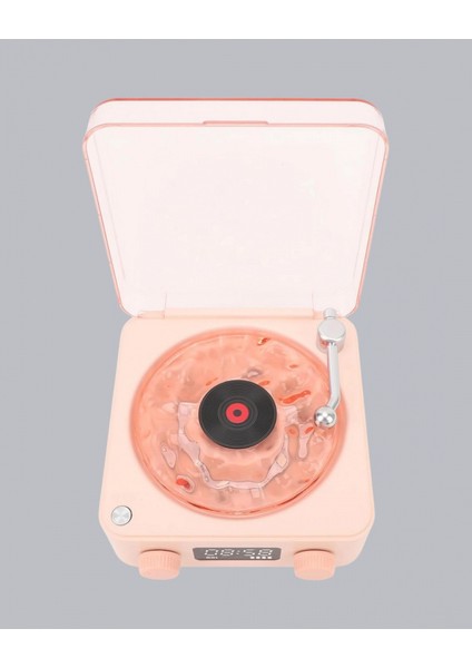 3-Ü-1 Gece Işığı Bluetooth Hoparlör ve Dijital Saat Vintage Plak Çalar Tasarımlı fiyatları