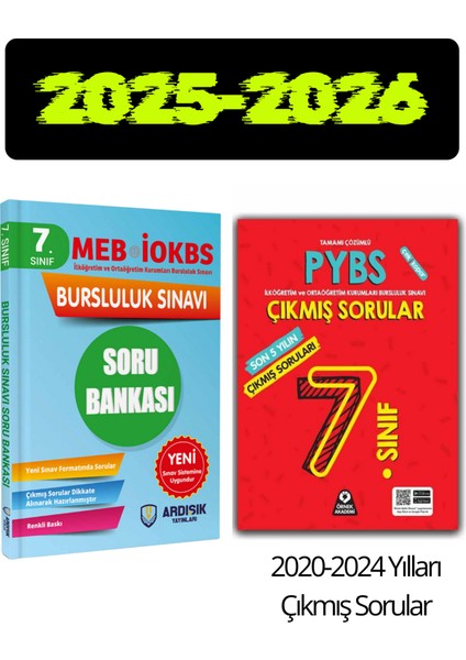 7. Sınıf 2026 Bursluluk Sınavı Soru Bankası - Örnek Akademi 7. Sınıf Tamamı Çözümlü PYBS Çıkmış Sorular
