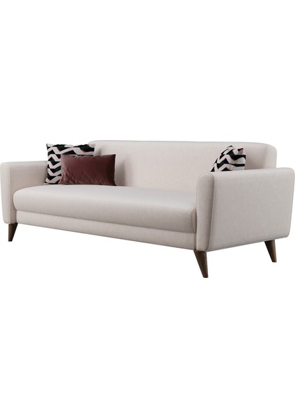 Mona Line Üçlü Koltuk - Krem fırsatları