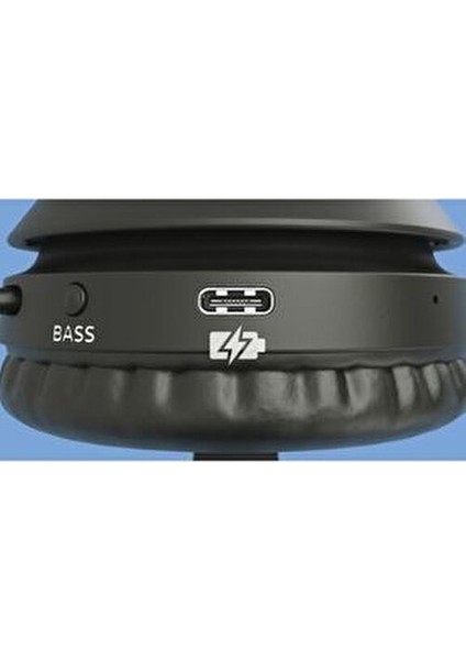 TAH4205BK Siyah Mikrofonlu Kablosuz Kulak Üstü Kulaklık