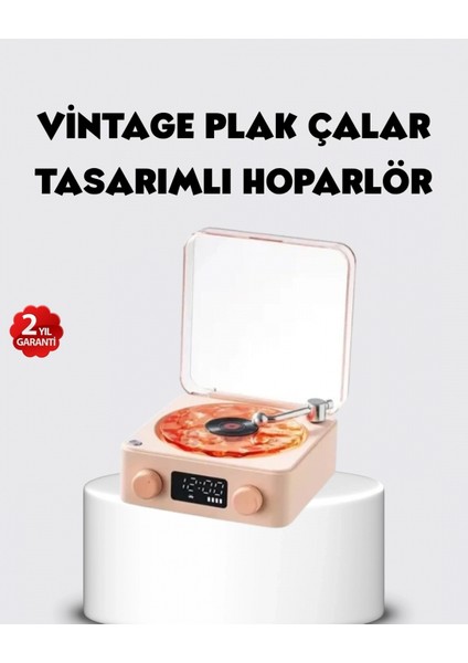 Bluetooth Hoparlörlü Gece Lambası Dijital Saatli Şeffaf Su Dalgası Işıklı Dekoratif