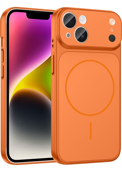 Apple iPhone 15 Kılıf Zore M-Safe Şarj Özellikli Kamera Korumalı Formen Kapak