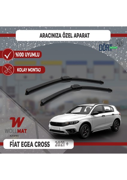 Fiat Egea Cross Silecek Takımı 2021 Sonrası Uyumlu Silecek Takımı Araca Özel