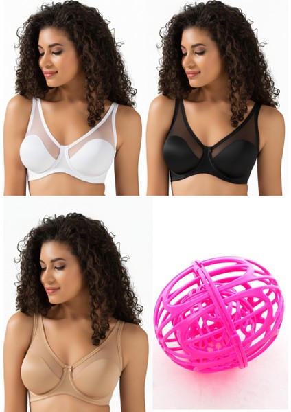 9200 Linda 3'lü Eko Paket (Siyah-Beyaz-Ten) + Hediyeli Sütyen Seti